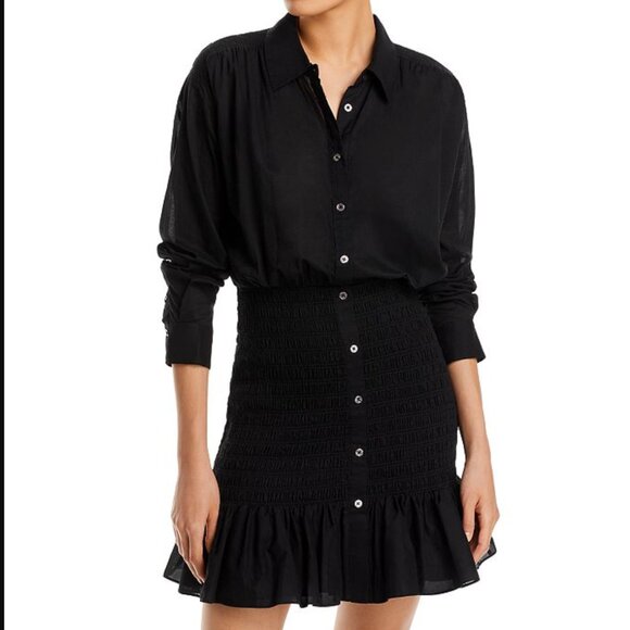 Veronica Beard Dresses & Skirts - Veronica Beard Newport Dress Black Long Sleeve Smock Women's Size 4 New Tag $398